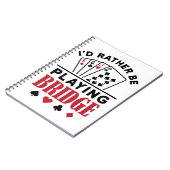 Ich würde eher Bridge Cool Bridge Card Game spiele Notizblock (Linke Seite)