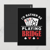Ich würde eher Bridge spielen Postkarte (Vorne/Hinten)