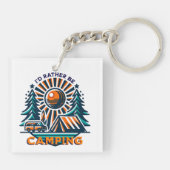 Ich würde eher Camping Vintag Vibes sein Schlüsselanhänger (Rückseite)