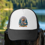 Ich würde eher Camping Vintag Vibes sein Truckerkappe<br><div class="desc">Retro Zitat,  "Ich lieber Camping" Grafik mit Vintagen Farben für diejenigen,  die Camping Liebe.</div>