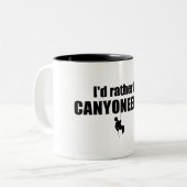 Ich würde eher Canyoneering sein Zweifarbige Tasse (Vorderseite Links)