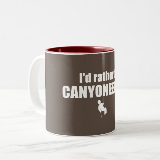Ich würde eher Canyoneering sein Zweifarbige Tasse (Vorderseite Links)