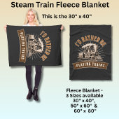 Ich würde eher Dampfzüge-Eisenbahn-Motor spielen Fleecedecke