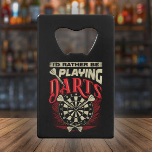 Ich würde eher Darts spielen - Funny Dart Player Geldbeutel Flaschenöffner