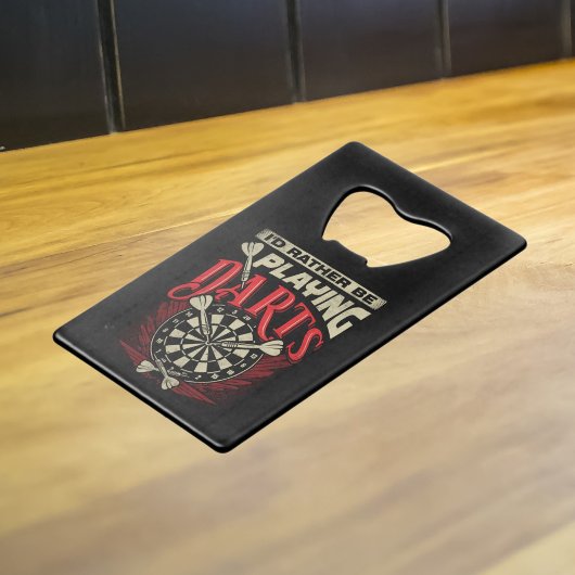 Ich würde eher Darts spielen - Funny Dart Player Geldbeutel Flaschenöffner