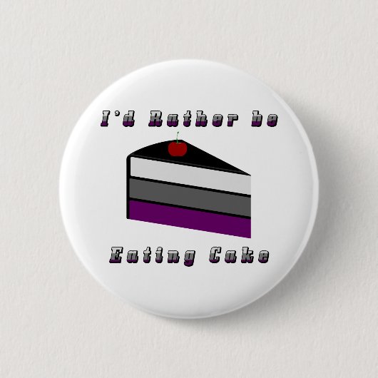 Ich würde eher die asexuelle Flagge essen Button (Vorderseite)