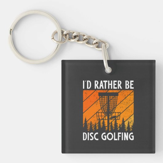 Ich würde eher "Disk Golfing Retro Disk Golf" spie Schlüsselanhänger (Vorderseite)