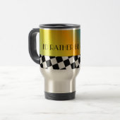 Ich würde eher ein kariertes Design verfolgen Reisebecher (Vorderseite Links)