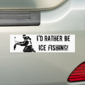 Ich würde eher Eis-Fischen sein! Autoaufkleber (Auf Auto)