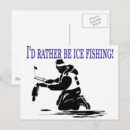 Ich würde eher Eisfischen! Postkarte (Vorne/Hinten)