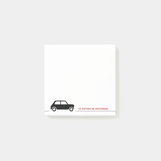 Ich würde eher fahren - Mini Cooper - Schwarz Post-it Klebezettel (Vorderseite)
