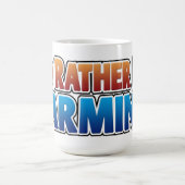 Ich würde eher Farmer sein! Große, bunte Buchstabe Kaffeetasse (Mittel)