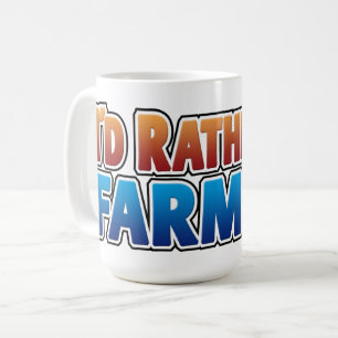 Ich würde eher Farmer sein! Große, bunte Buchstabe Kaffeetasse