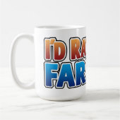 Ich würde eher Farmer sein! Große, bunte Buchstabe Kaffeetasse (Links)