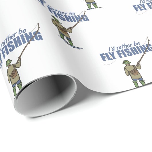Ich würde eher Fischfang betreiben Geschenkpapier (Rolleneckpunkt)