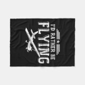 Ich würde eher fliegen Piloten Flugzeug-Pilot Gesc Fleecedecke (Vorderseite (Horizontal))