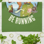 Ich würde eher Fox & Badger Woodland Race laufen l Geschirrtuch (Gefaltet)