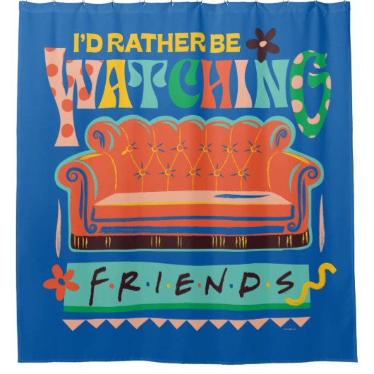 Ich würde eher FRIENDS™ Vibrant Grapic beobachten Duschvorhang (Vorderseite)
