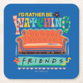 Ich würde eher FRIENDS™ Vibrant Grapic beobachten Rechteckiger Pappuntersetzer (Vorderseite)