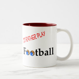 Ich würde eher Fußball-Tasse spielen Zweifarbige Tasse