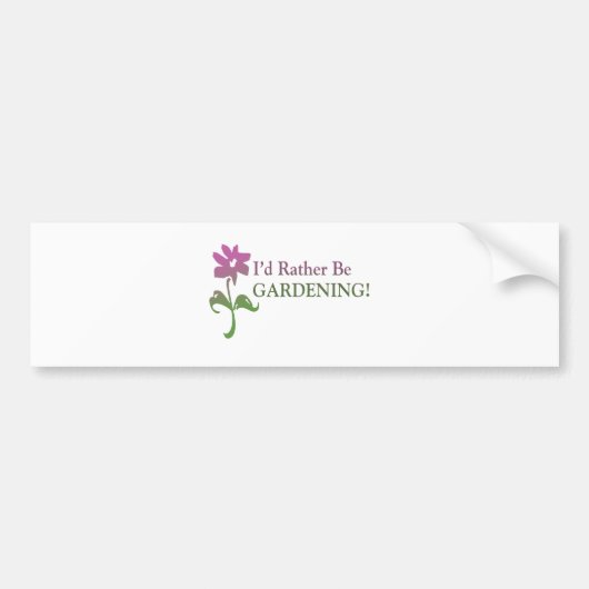 Ich würde eher Gartenarbeit machen Autoaufkleber (Vorne)