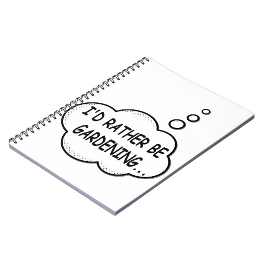 Ich würde eher Gartenarbeit machen Notizblock (Linke Seite)