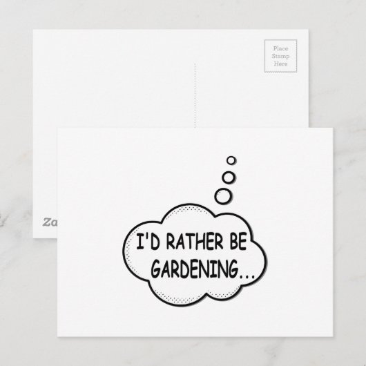 Ich würde eher Gartenarbeit machen Postkarte (Vorne/Hinten)