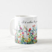 Ich würde eher Gartenarbeit, Zaun und Blume machen Kaffeetasse (Vorderseite Links)