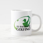 Ich würde eher Golf Golfspieler Golf Modernes Ange Jumbo-Tasse (Rechts)