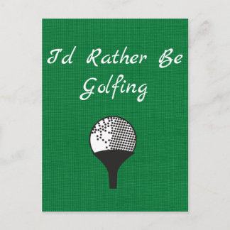 Ich würde eher Golf Grüntöne Golfball spielen Postkarte
