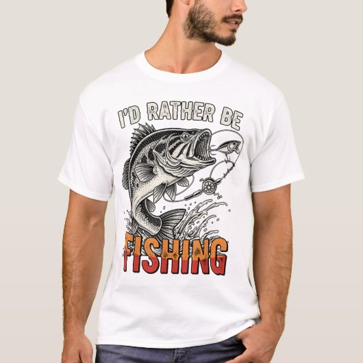 Ich würde eher grafischen Vater fischen T-Shirt (Vorderseite)