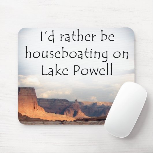 Ich würde eher Houseboating auf See Powell sein Mousepad (Mit Mouse)