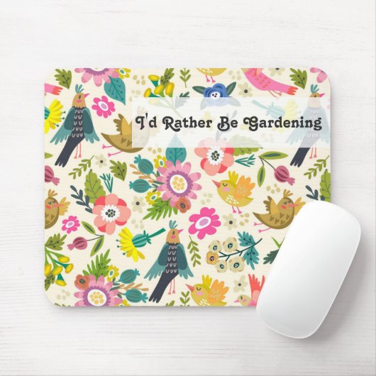 Ich würde eher im Garten arbeiten| Mousepad (Mit Mouse)