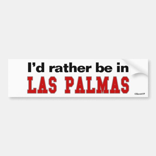 Ich würde eher im Las Palmas sein Autoaufkleber (Vorne)