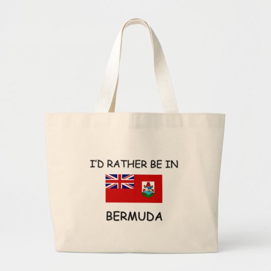 Ich würde eher in Bermuda sein Jumbo Stoffbeutel (Vorne)