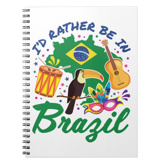 Ich würde eher in Brasilien sein brasilianische Re Notizblock (Vorderseite)