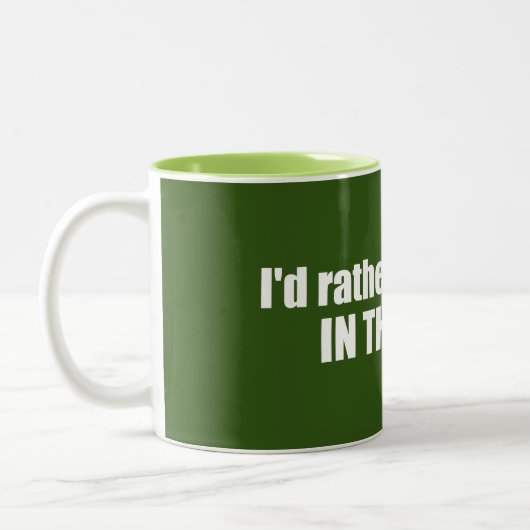 Ich würde eher in den Adirondacks wandern Zweifarbige Tasse (Links)