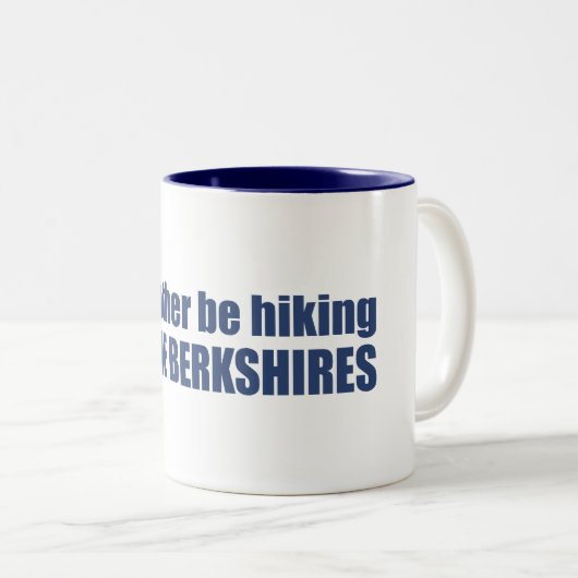 Ich würde eher in den Berkshires wandern Zweifarbige Tasse (VorderseiteRechts)
