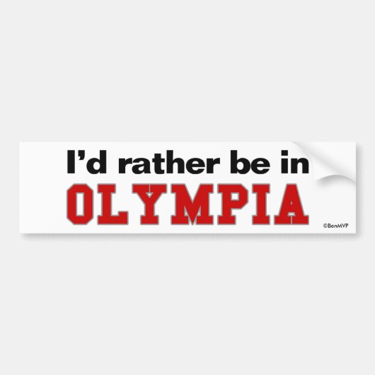 Ich würde eher in der Olympia sein Autoaufkleber (Vorne)