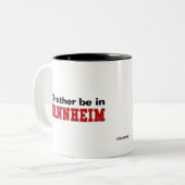 Ich würde eher in Mannheim sein Zweifarbige Tasse (Vorderseite Links)