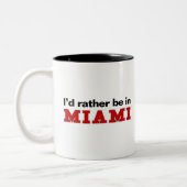 Ich würde eher in Miami sein Zweifarbige Tasse (Links)
