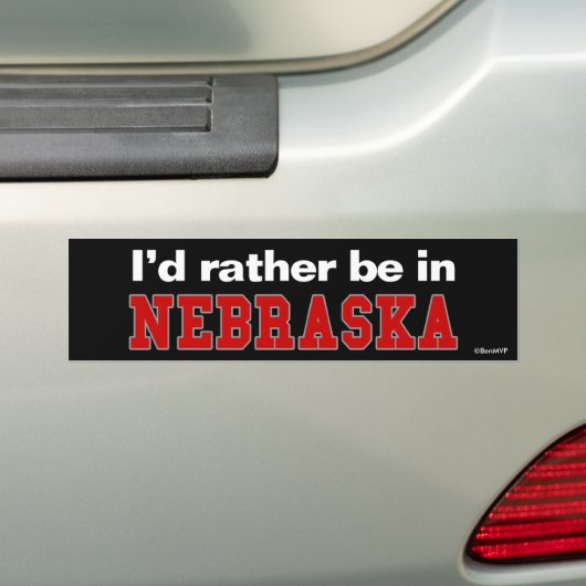 Ich würde eher in Nebraska sein Autoaufkleber (Auf Auto)
