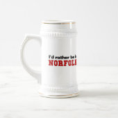 Ich würde eher in Norfolk sein Bierglas (Links)
