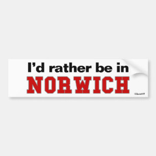 Ich würde eher in Norwich sein Autoaufkleber