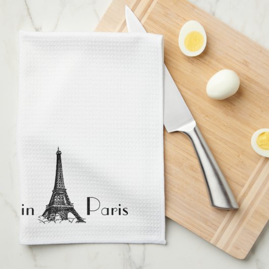 Ich würde eher in Paris sein Geschirrtuch (Viertel Falte)