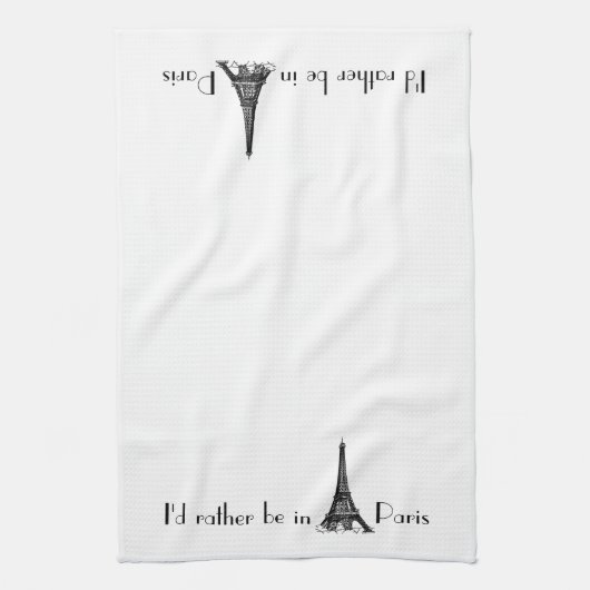 Ich würde eher in Paris sein Geschirrtuch (Vertikal)