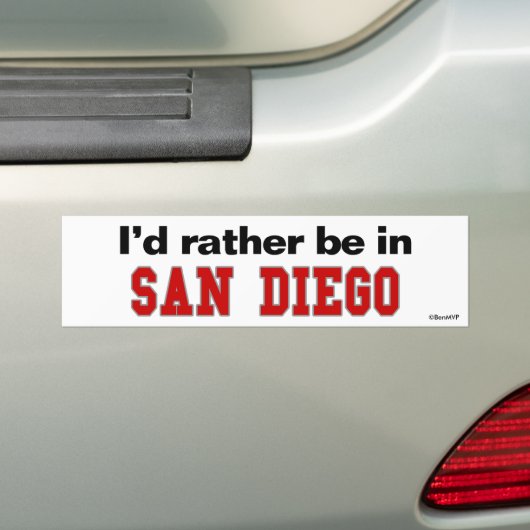 Ich würde eher in San Diego sein Autoaufkleber (Auf Auto)