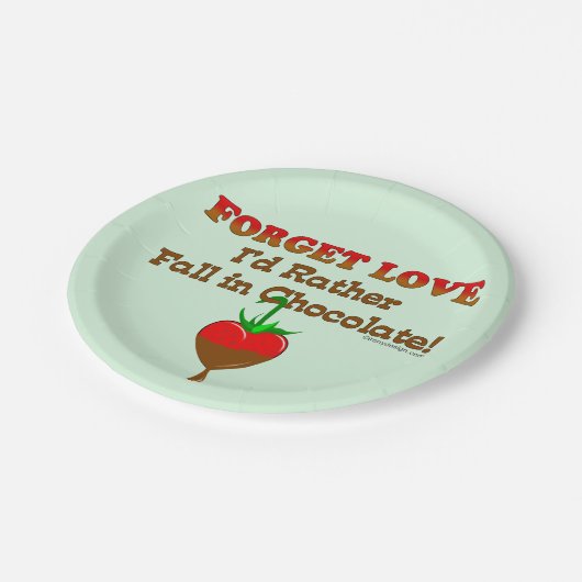 Ich würde eher in Schokolade fallen Pappteller (Schrägansicht)