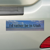 Ich würde eher in Utah sein Autoaufkleber (Auf Auto)
