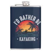 Ich würde eher Kajak fahren Flachmann (Vorderseite)